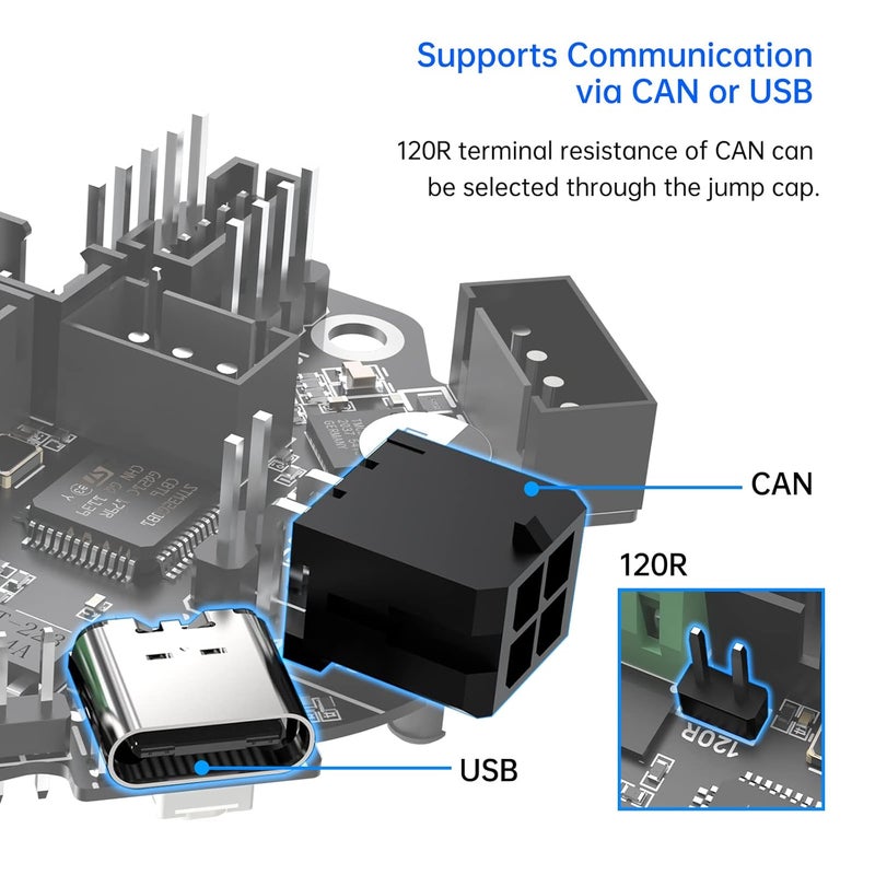 BIQU EBB36 CAN Adapter Board Hot End PCB Board Filament Break Blockage Detection for 36 Stepper Motor Extruder Nozzle Head Tool for Blv Ender 3 - Image 5